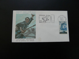 FDC Bataille De Verdun 55 Meuse Flamme Concordante 1966 - 1. Weltkrieg