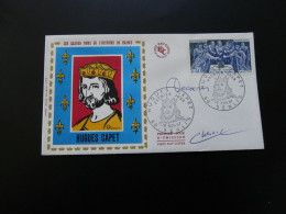 FDC Signée Chesnot + Decaris Roi King Hugues Capet Medieval History Senlis 60 Oise 1967 - 1960-1969