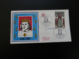 FDC Signée Decaris Roi King Saint Louis Medieval History Paris 1967 - 1960-1969