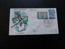 FDC  Jeux Olympiques Grenoble Olympic Games Algérie 1968 - Hiver 1968: Grenoble