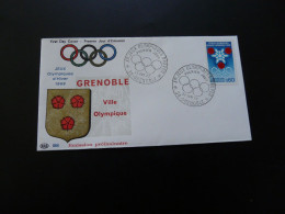 FDC Ed. ROC Annonce Des Jeux Olympiques Grenoble Olympic Games France 1967 - Inverno1968: Grenoble