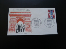 FDC 50 Ans De L'Armistice Paris 1968 (illustration Couleur Rouge) - WO1