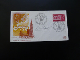 Lettre FDC Signée Pierre Béquet Congrès Européen De La Lumière Conseil De L'Europe 1969 - Briefe U. Dokumente