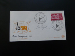 Lettre FDC Signée Pierre Béquet Foire Européenne De Strasbourg 1969 - Brieven En Documenten