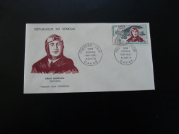 FDC Aviation Pilote D'avion Emile Lecrivain Poste Aérienne Senegal 1970 - Airplanes