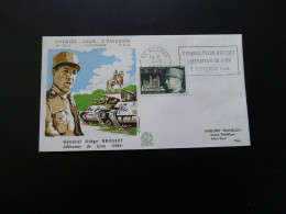 FDC Général Brosset Flamme Concordante Rillieux Libérateur De Lyon 69 Rhone 1971 - Guerre Mondiale (Seconde)