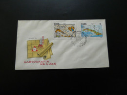 FDC Cartographie Carte Map Cuba 1973 - Geography