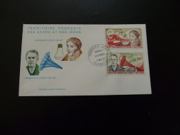 FDC Inventeurs Alessandro Volta Thomas Edison Djibouti Afars Et Issas 1977 - Covers & Documents