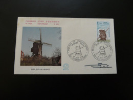 FDC Signée Lacaque Moulin Windmill Steenvoorde 59 Nord 1979 - Mühlen