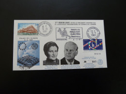 Lettre Ed. Europa FDC Simone Veil Reunion Parlement Européen Conseil De L'Europe Flamme Strasbourg 1981 - Judaisme