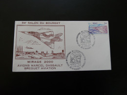 FDC Salon Du Bourget Avion Dassault Mirage 2000 France 1981 - Airplanes