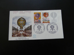 FDC Bicentenaire De La Montgolfière 200 Years Of Hot Air Balloon 93 Le Bourget 1983 - Fesselballons