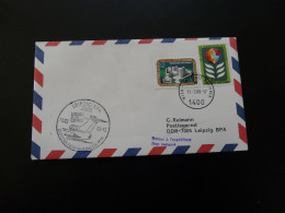 Lettre Vol Special Flight Cover Wien -> Leipziger Messe Interflug 1988 - Cartas & Documentos