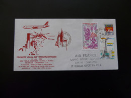 Lettre Premier Vol First Flight Cover Bordeaux New York Airbus A310 Air France 1990 - Erst- U. Sonderflugbriefe