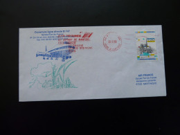 Lettre Premier Vol First Flight Cover 44 Nantes -> Martinique Boeing 747 Air France 1989 - First Flight Covers