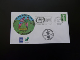 Lettre Cover Flamme Coupe Du Monde Rugby 38 Grenoble 1991 - Rugby
