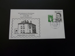Lettre Illustrée Ancienne Mairie De Lyon Croix Rousse 1992 - Commemorative Postmarks