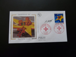 FDC Signée Valat Croix Rouge Red Cross Nounours Teddy Bear France 1997 - Croix-Rouge
