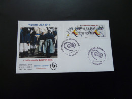 FDC Vignette D'affranchissement LISA Costume Folklore La Cornouaille Quimper 29 Finistère ATM Stamp 2012 - 2010-2019