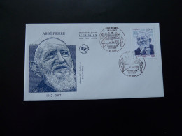 FDC Abbé Pierre Fondateur Emmaus Lyon 69 Rhone 2010 (gravure Andreotto Ex 2) - 2010-2019