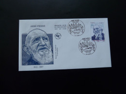 FDC Abbé Pierre Fondateur Emmaus Lyon 69 Rhone 2010 (gravure Andreotto Ex 1) - 2010-2019