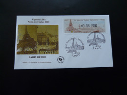 FDC Vignette D'affranchissement LISA Tour Eiffel Paris Rétro Salon Du Timbre ATM Stamp 2010 - 2010-2019