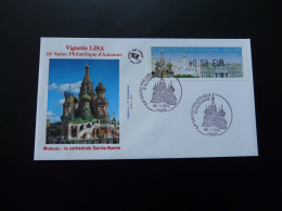 FDC Vignette D'affranchissement LISA Cathedrale De Moscou Salon Philatélique D'automne ATM Stamp 2010 - Churches & Cathedrals