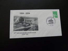 Lettre Commemorative Cover 150 Ans Arrivée Du Chemin De Fer à Lyon Vaise 2004  - Trains