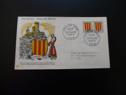 FDC Ed. ROC Blason Comté De Foix Armoiries Coat Of Arms 09 Aiège 1955 - 1950-1959