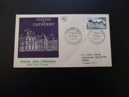 FDC Chateau De Moulinsart Tintin Cheverny 41 Loir Et Cher 1954 - 1950-1959