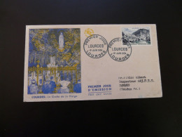 FDC Grotte De La Vierge Lourdes 65 Hautes Pyrénées 1954 - 1950-1959