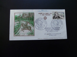 FDC Signée Pheulpin Francois De Tassis Journée Du Timbre Paris 1956 - 1950-1959