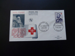 FDC Henri Dunant Croix Rouge Red Cross France 1958 - Rotes Kreuz