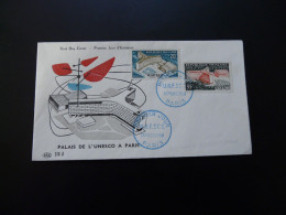 FDC Ed. ROC Palais De L'Unesco Timbres De Service 1958 (ex 2) - 1950-1959