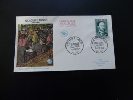 FDC Peinture Peintre Painter Toulouse Lautrec Albi 81 Tarn 1958 - 1950-1959