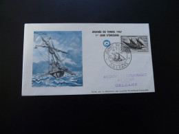 FDC Bateau Poste Service Postal Maritime Decaris Journée Du Timbre Orléans 45 Loiret 1957 - 1950-1959