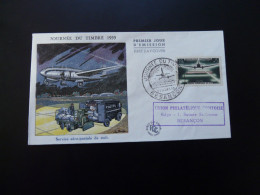 FDC Aviation Postale De Nuit Journée Du Timbre Besançon 25 Doubs 1959 - 1950-1959
