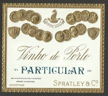 Portugal Etiquette Vin Du Porto Particular Spratley & Co. Port Wine Label - Andere & Zonder Classificatie