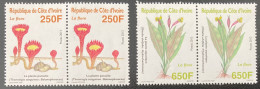 2013 Côte D’Ivoire Ivory Coast Plante Aquatic Parasite Aquatique 2 Paires - Rose