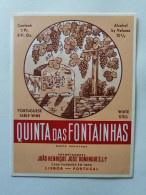 Portugal Etiquette Vin Quinta Das Fontainhas Santarém Ribatejo João Henrique José Domingues Wine Label - Other & Unclassified