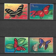 Nevis - 2000 - Butterflies - Yv 1434/37 - Vlinders