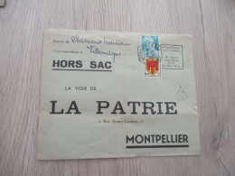 Lettre France 2 TP Anciens Dont Gandon 1950 Hors Sac Villemagne à Montpellier Hors Sac La Patrie - 1921-1960: Moderne