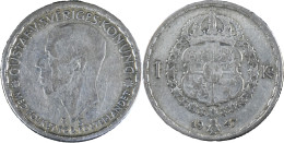SUEDE - 1947 - 1 Krona - Gustav V - ARGENT 400‰ - 20-180 - Svezia