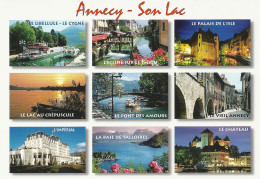 *CPM - 74 - ANNECY - Son Lac - Multivues - Annecy