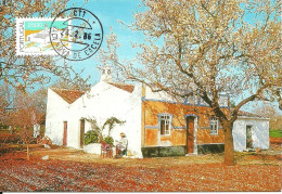31051 - Carte Maximum - Portugal - Arquitetura Popular - Casa Do Algarve Sitio Algarvio - Maison Typique Typical House - Cartes-maximum (CM)