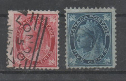 Canada, Used, 1897 - 1898, Michel 57, 58, Three And Five Cents - Oblitérés