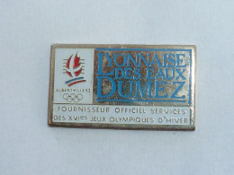 Pin's ALBERTVILLE 92, LYONNAISE DES EAUX DUMEZ, SPONSOR OFFICIEL - Olympic Games