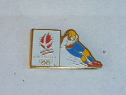Pin's ALBERTVILLE 92, PATINAGE DE VITESSE A - Juegos Olímpicos
