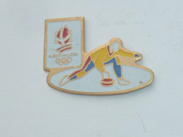 Pin's ALBERTVILLE 92, CURLING A - Giochi Olimpici