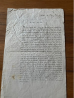 Rare  Metz 1789 Rétablir Les Barrières - Historical Documents